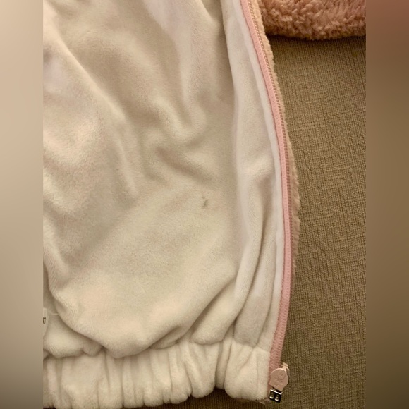 Oh Baby Girls Pink Furry Jacket Rainbow Design Size 4 - Picture 7 of 8